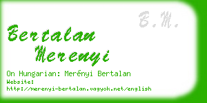 bertalan merenyi business card