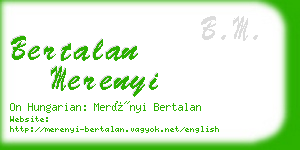 bertalan merenyi business card